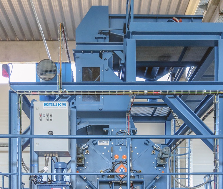 Industrial hammer mill used to grind green wood